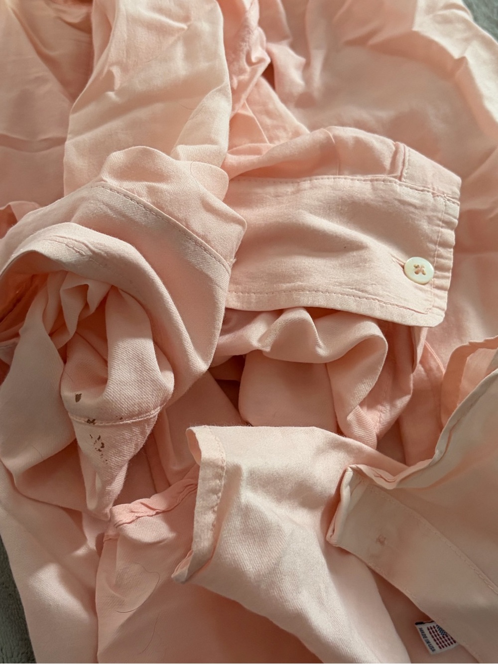Steven Alan Pale Peach Button-Down Shirt - Picture 5 of 5